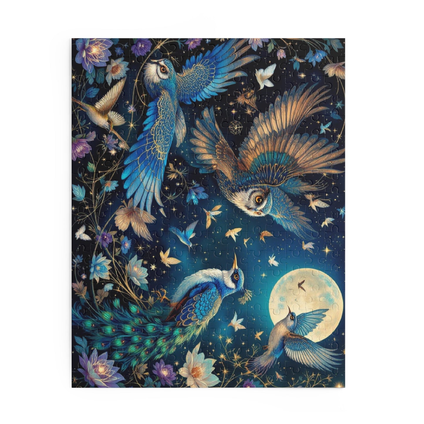 Moonlit Songbird Puzzle | 120-500 Pieces | Hippsey Creations