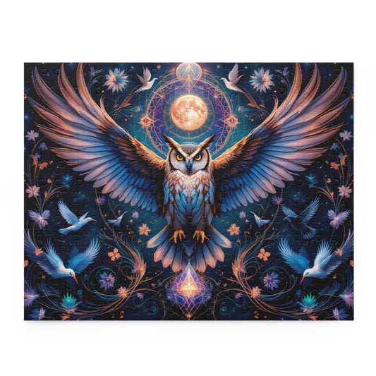 Majestic Night Watcher Puzzle | 120-500 Pieces | Hippsey Creations