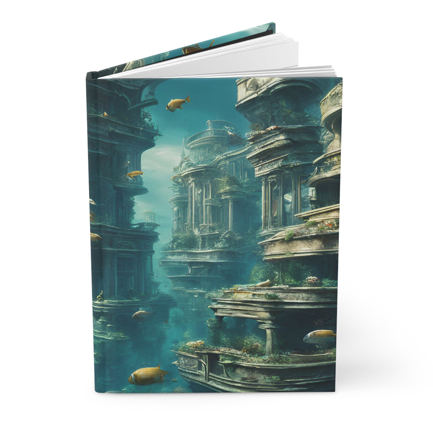 Sunken Splendor Journal – 5x8 Lined Pages, Underwater City Design