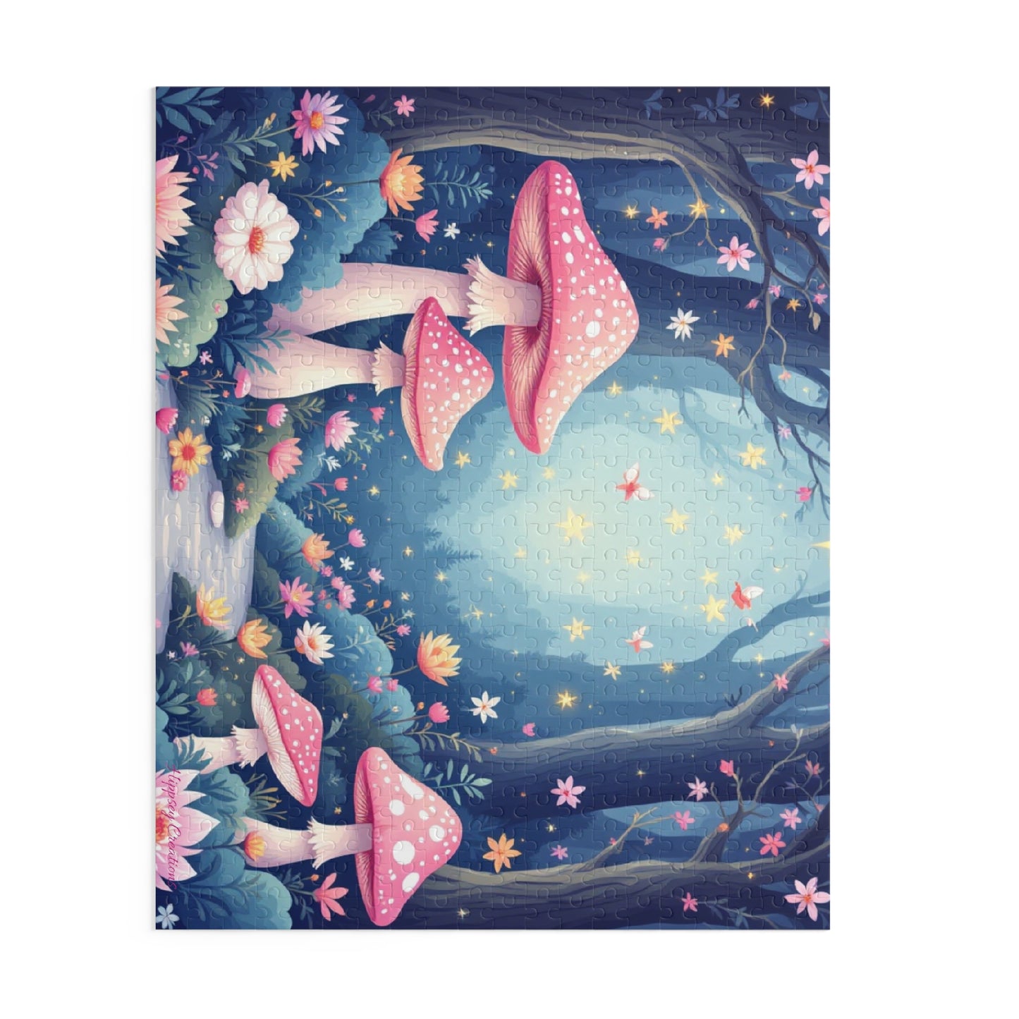 Whimsical Mushroom Puzzle | 120-500 Pieces | Hippsey Creations