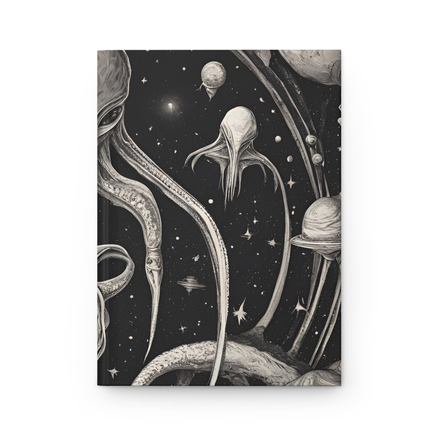 Astro Adventurer Journal – 5x8 Lined Pages, Cosmic Alien Design