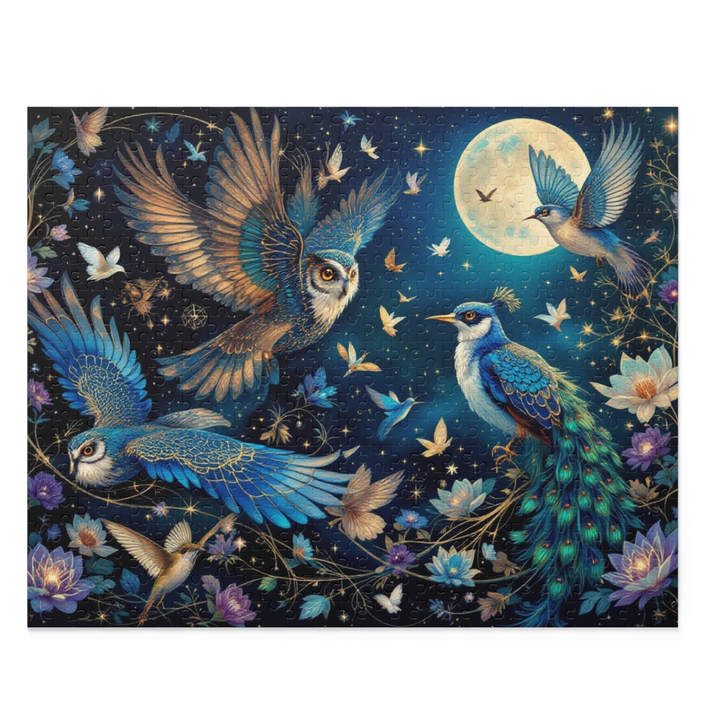 Moonlit Songbird Puzzle | 120-500 Pieces | Hippsey Creations