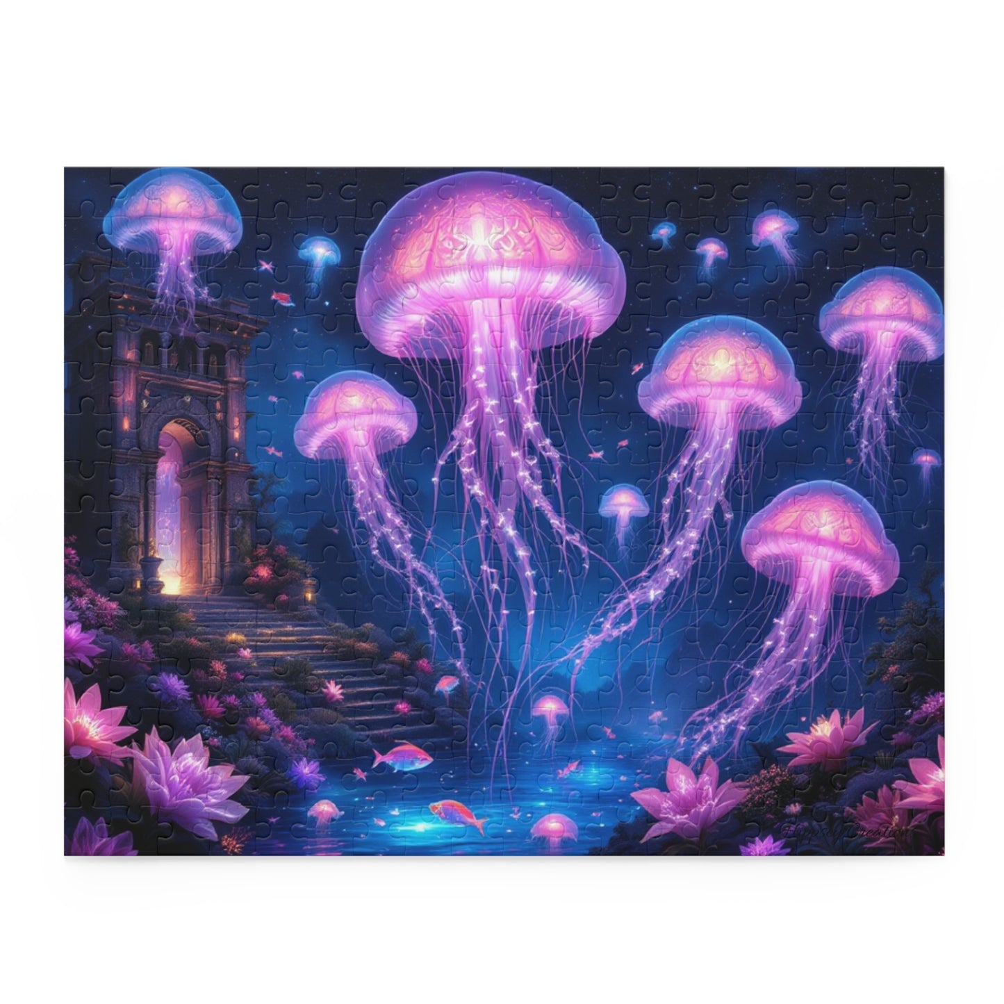 Colorful Jellyfish Puzzle | 120-500 Pieces | Hippsey Creations