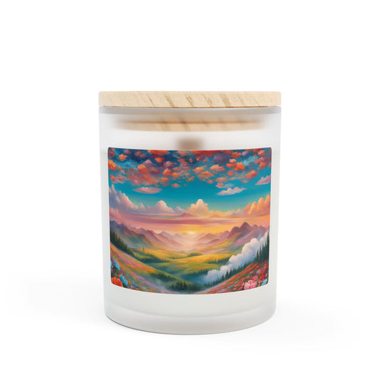 Mountain Aurora Soy Candle | 11oz Frosted Glass | Hippsey Creations