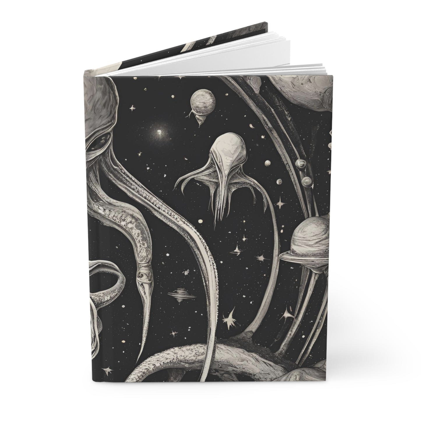 Astro Adventurer Journal – 5x8 Lined Pages, Cosmic Alien Design