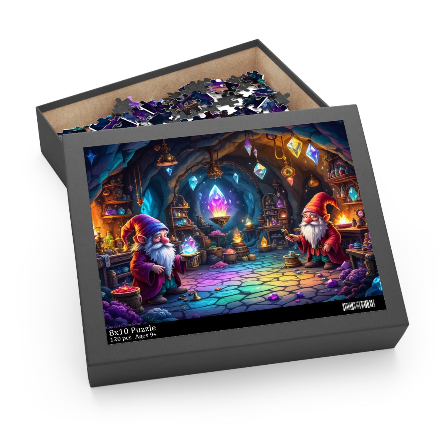 Enchanted Gnome Crystal Puzzle | 120-500 Pieces | Hippsey Creations