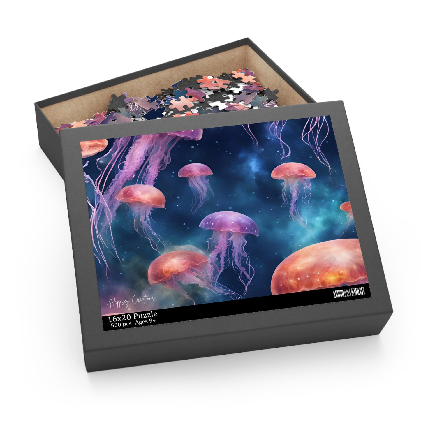 Jellyfish Journey Puzzle | 120-500 Pieces | Hippsey Creations