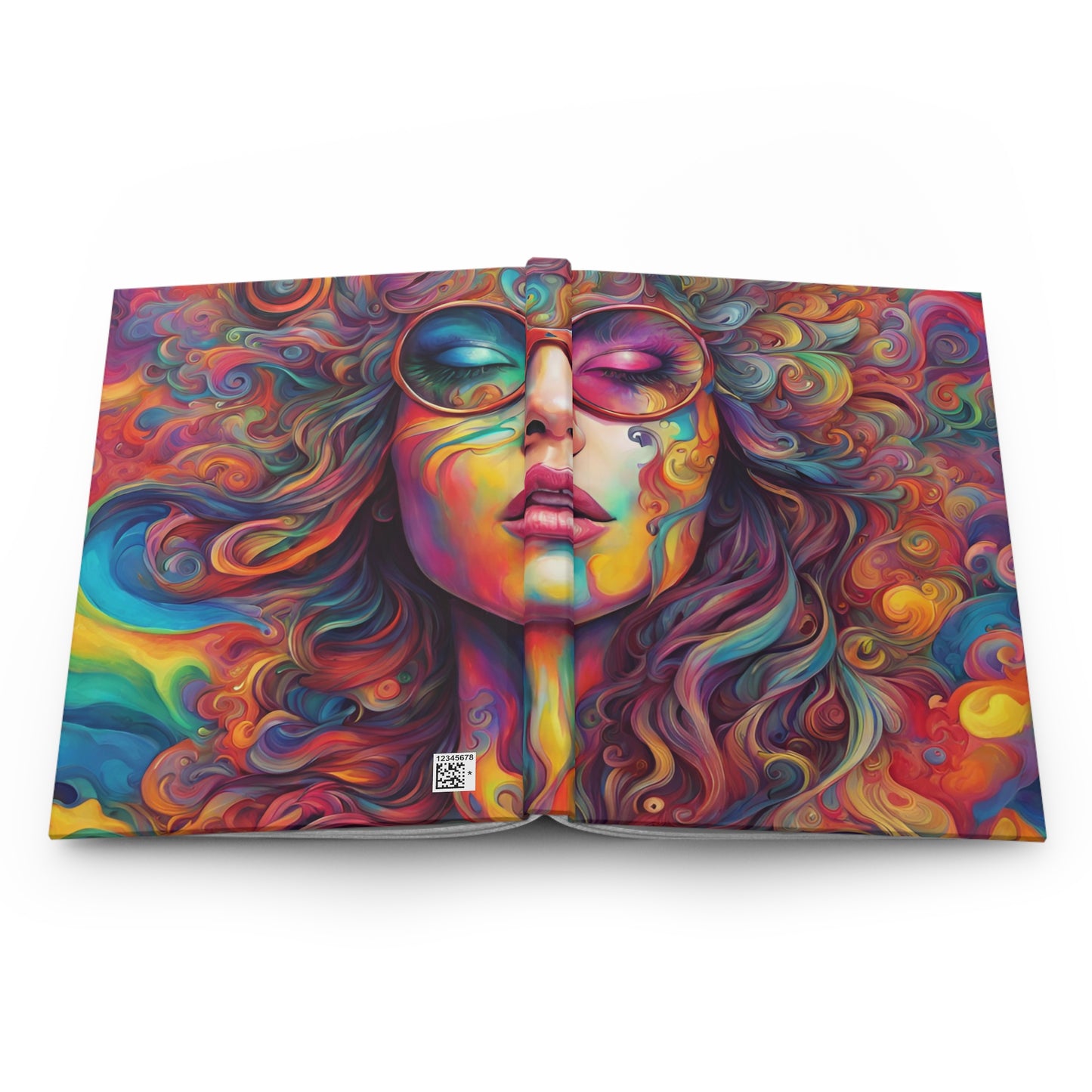 Psychedelic Palette Hardcover Journal - Hippsey Creations