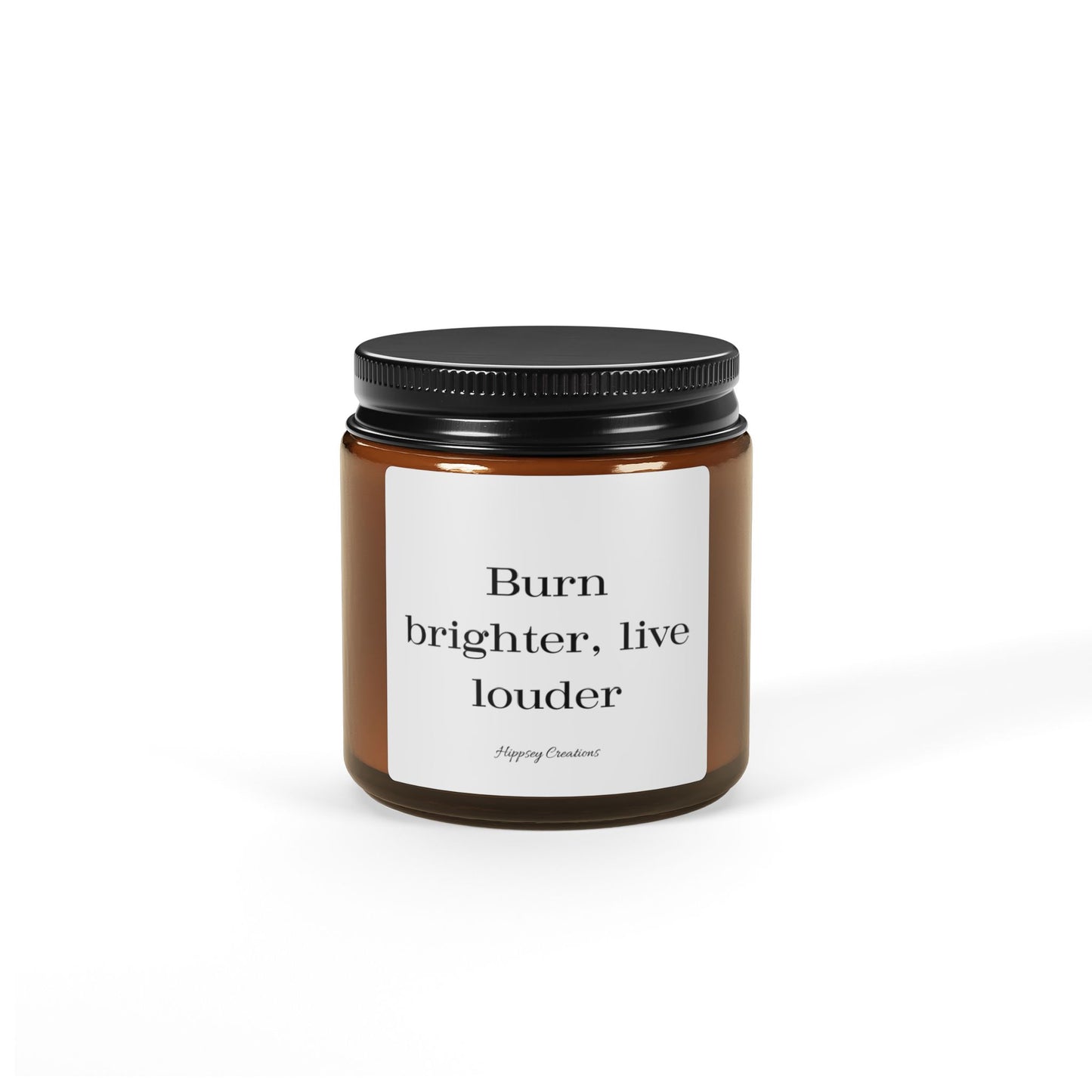 Empowerment Glow Soy Candle | 4oz & 9oz Amber Glass | Hippsey Creations