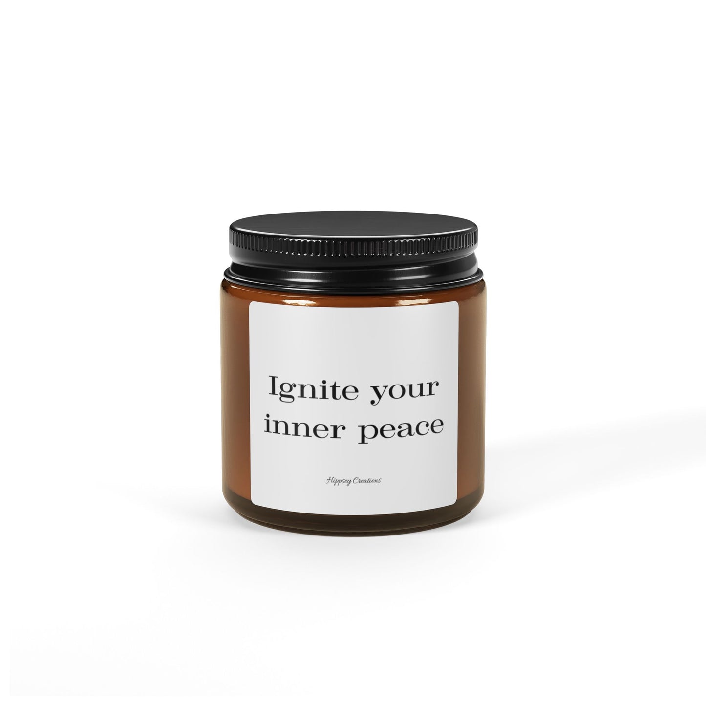 Inner Peace Soy Candle | 4oz & 9oz Amber Glass | Hippsey Creations