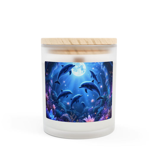 Dolphin Dreams Frosted Glass Candle | 11oz | Hippsey Creations