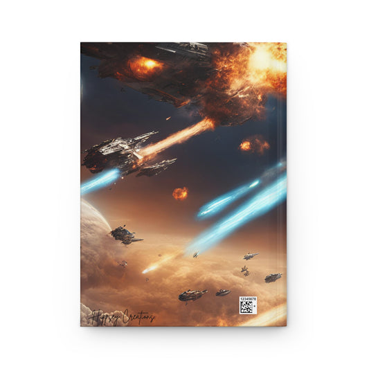 Stellar Fleet Logbook Hardcover Journal | 5x8 150 Pages | Hippsey Creations