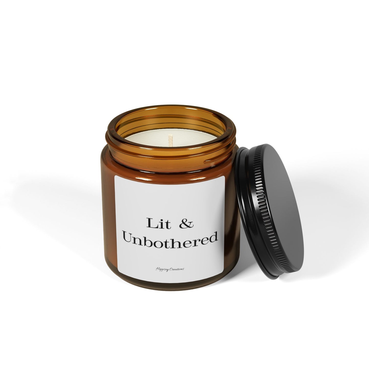 Unbothered Vibes Soy Candle | 4oz & 9oz Amber Glass | Hippsey Creations