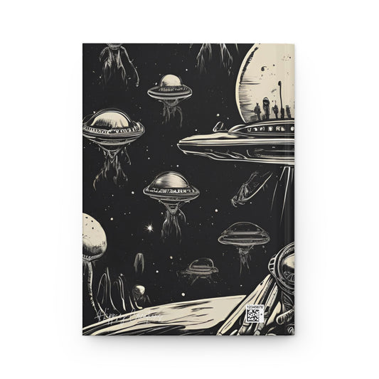 Galactic Invasion Log Hardcover Journal | 5x8 150 Pages | Hippsey Creations