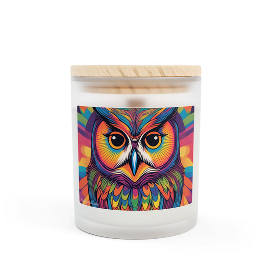 Owl Wisdom Soy Candle | 11oz Frosted Glass | Hippsey Creations