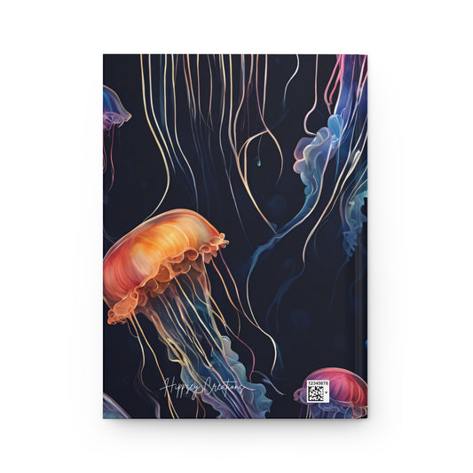 Jellyfish Serenade Hardcover Journal | 5x8 150 Pages | Hippsey Creationsderwater Design