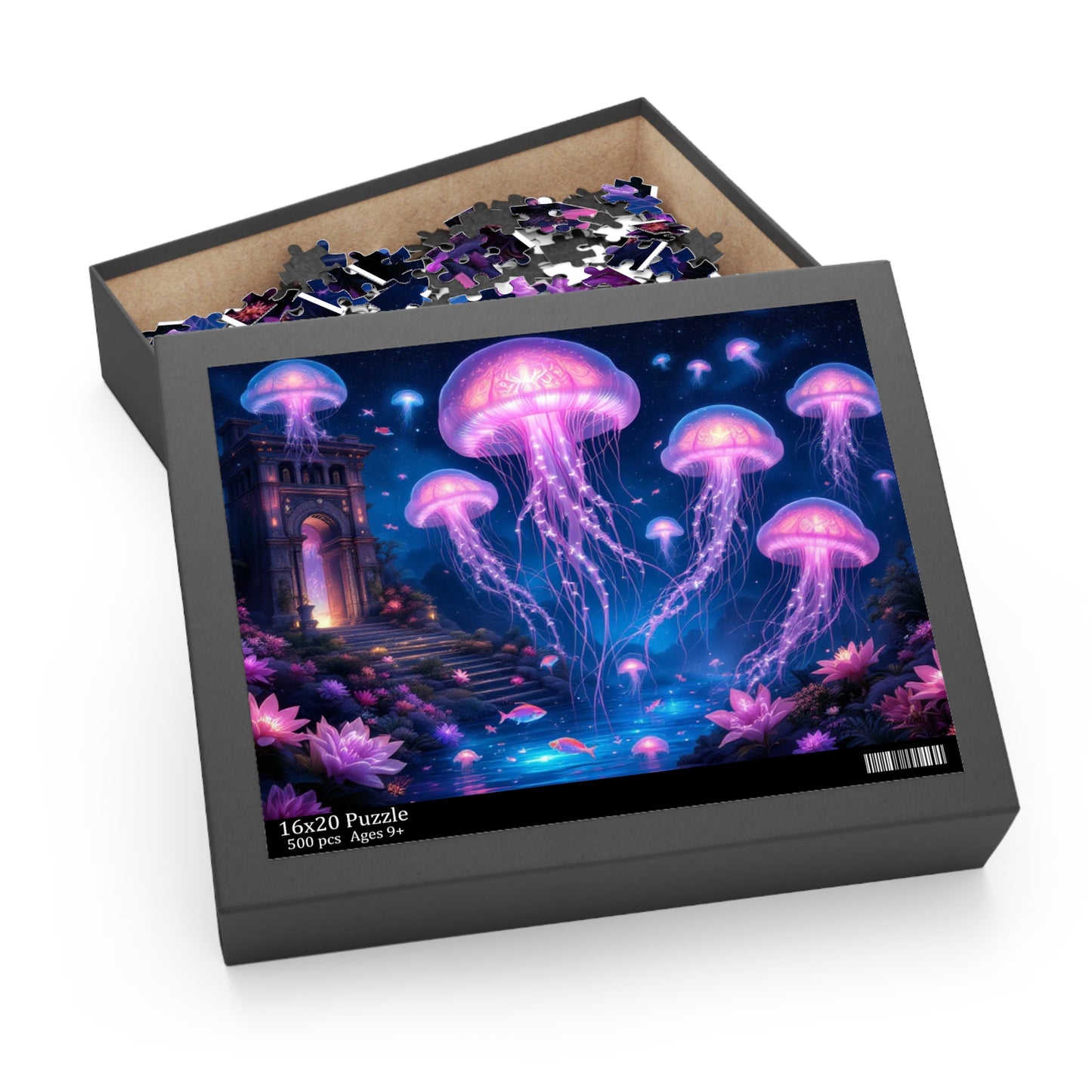 Colorful Jellyfish Puzzle | 120-500 Pieces | Hippsey Creations