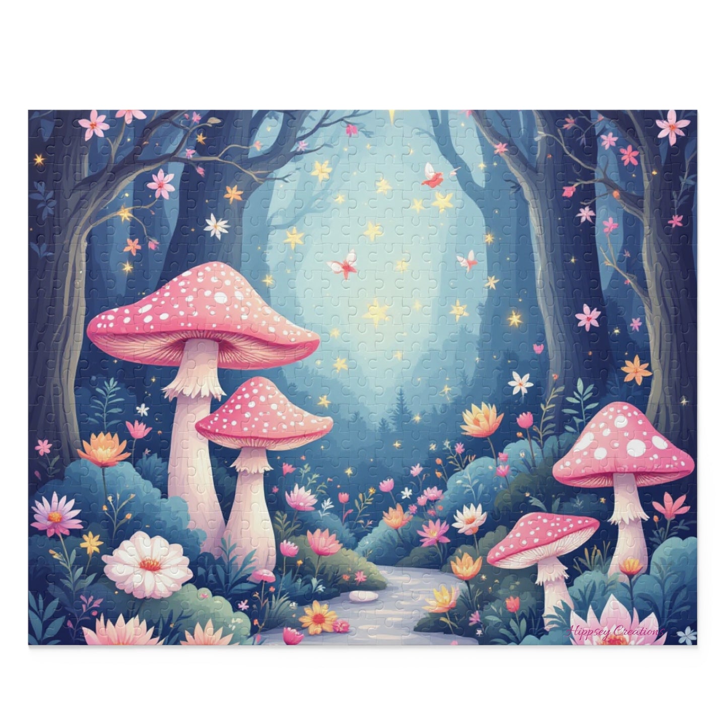 Whimsical Mushroom Puzzle | 120-500 Pieces | Hippsey Creations