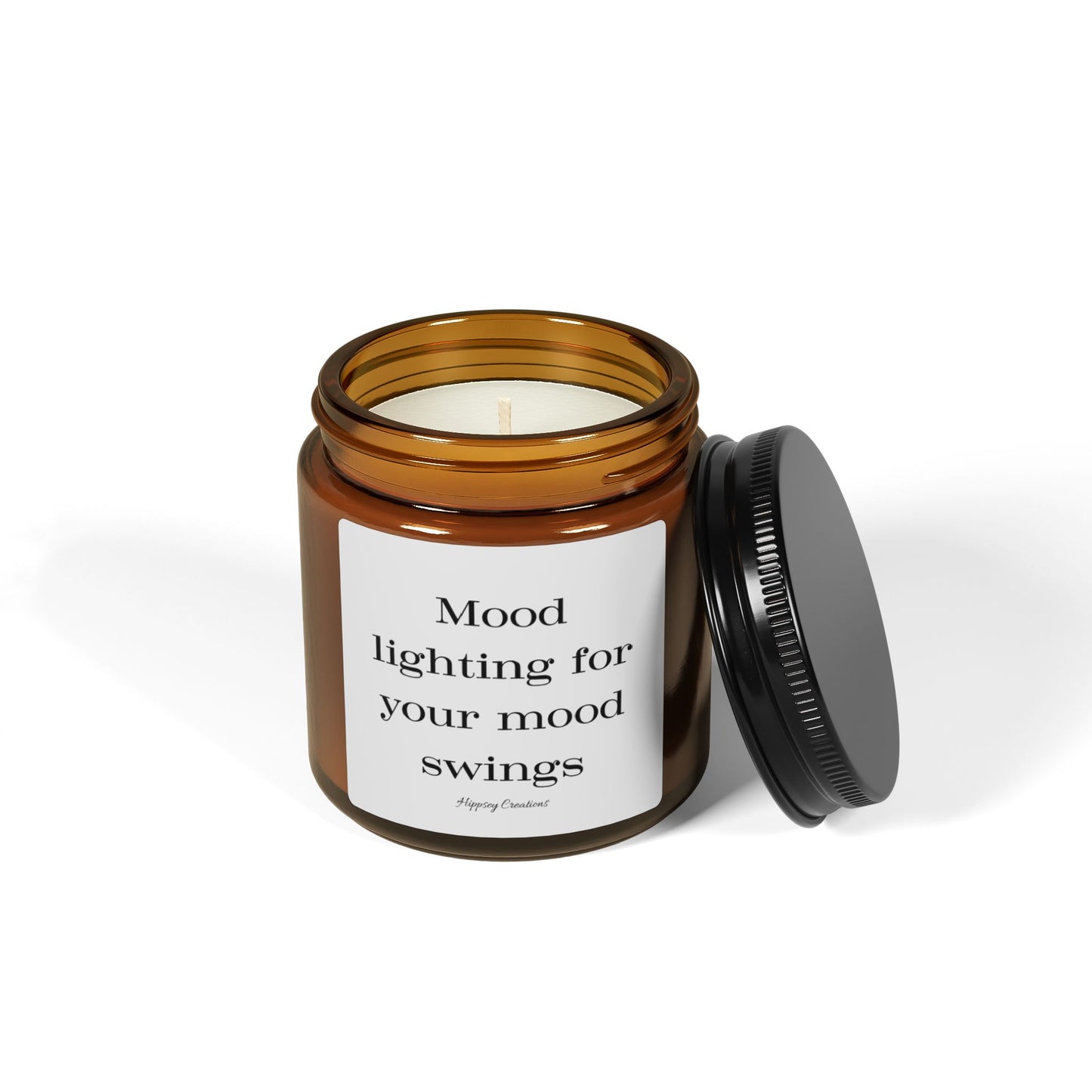 Mood Lighting Aromatherapy Soy Candle | 4oz & 9oz Amber Glass | Hippsey Creations