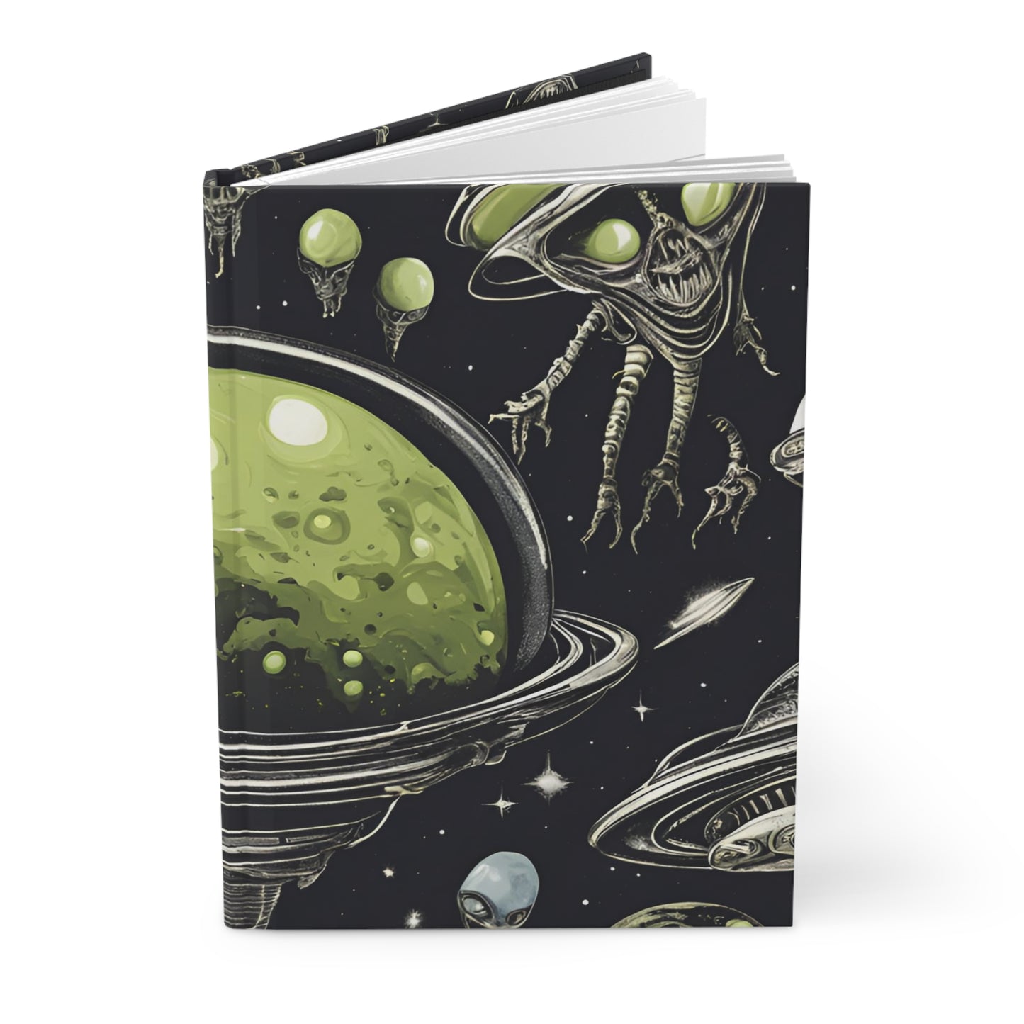 Alien Odyssey Journal – 5x8 Lined Pages, Extraterrestrial Design