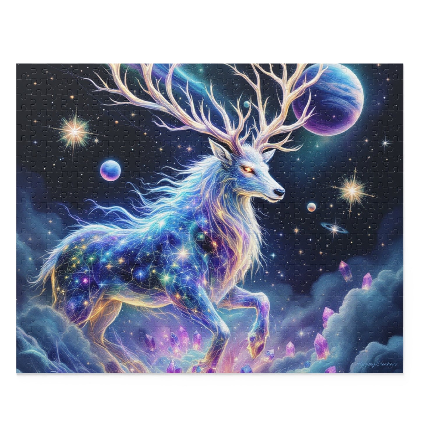 Cosmic Stag Puzzle | 120-500 Pieces | Hippsey Creations