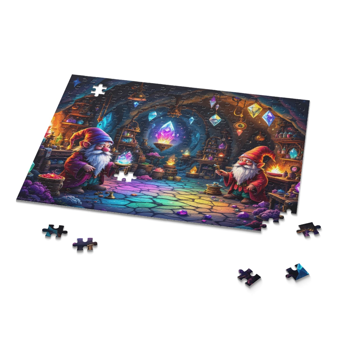 Enchanted Gnome Crystal Puzzle | 120-500 Pieces | Hippsey Creations
