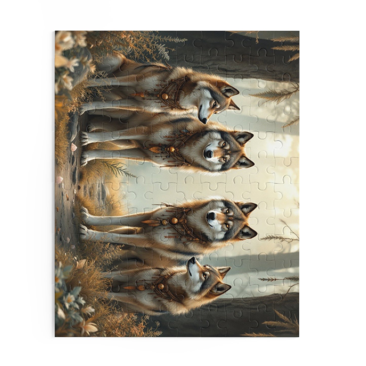 Majestic Wolf Puzzle | 120-500 Pieces | Hippsey Creations