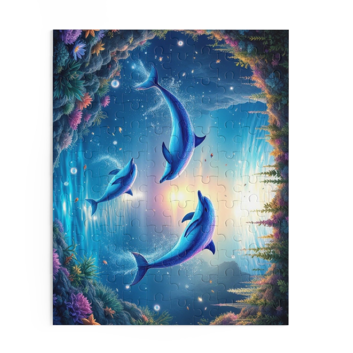 Ocean Bliss Dolphin Puzzle | 120-500 Pieces | Hippsey Creations