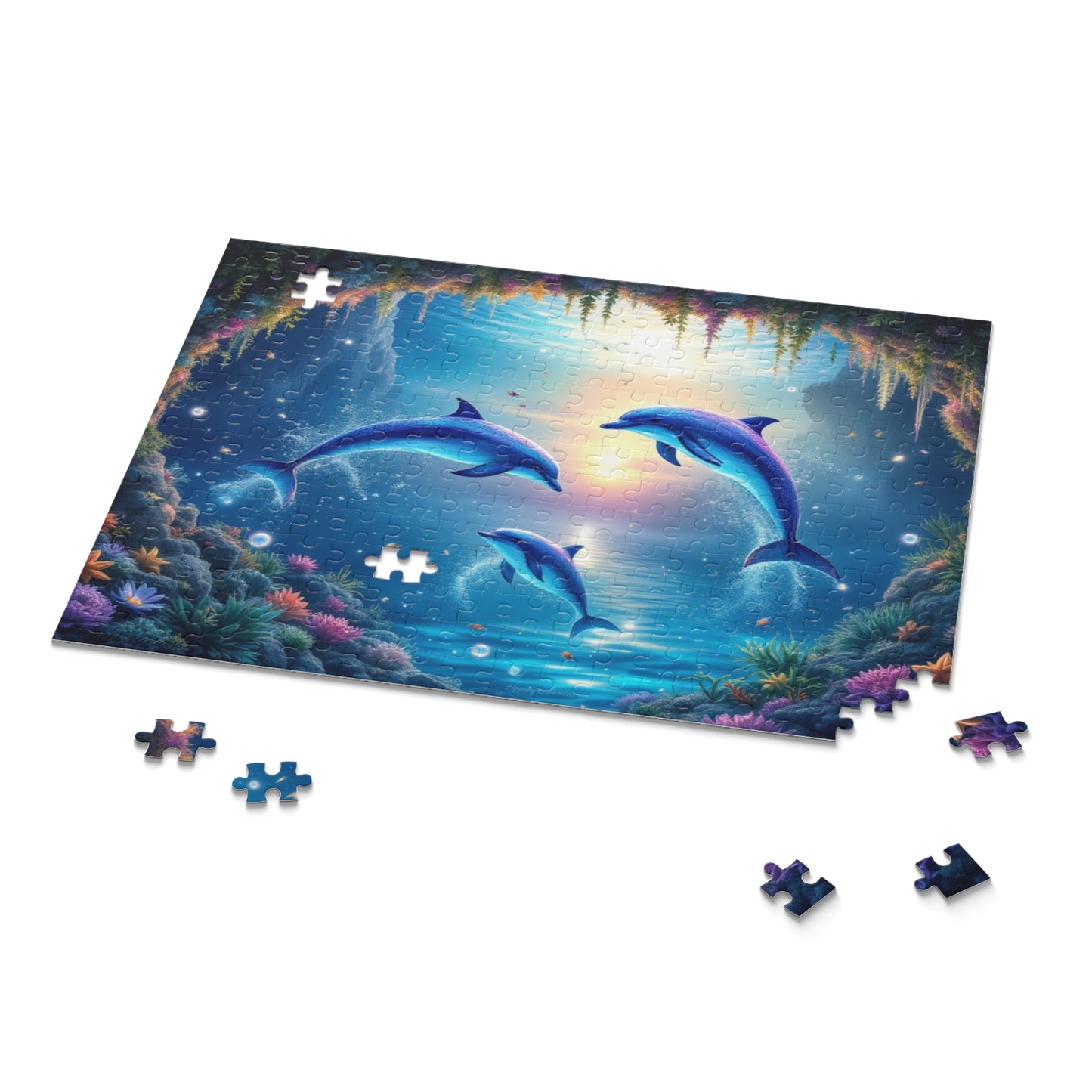 Ocean Bliss Dolphin Puzzle | 120-500 Pieces | Hippsey Creations