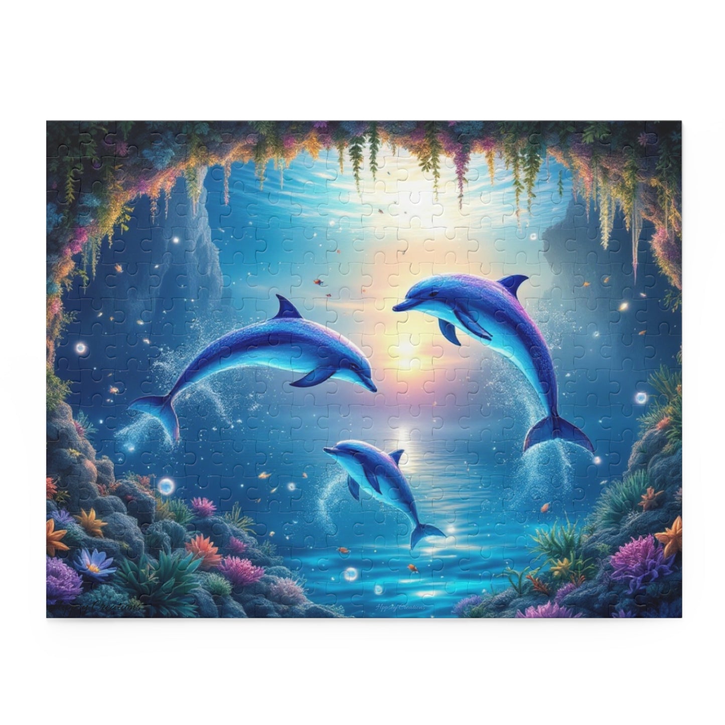Ocean Bliss Dolphin Puzzle | 120-500 Pieces | Hippsey Creations