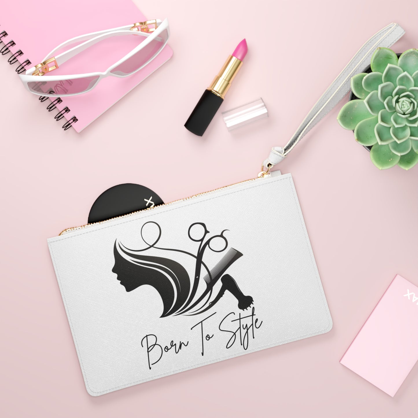 Born to Style Clutch Bag – Vegan Leather with Saffiano Pattern