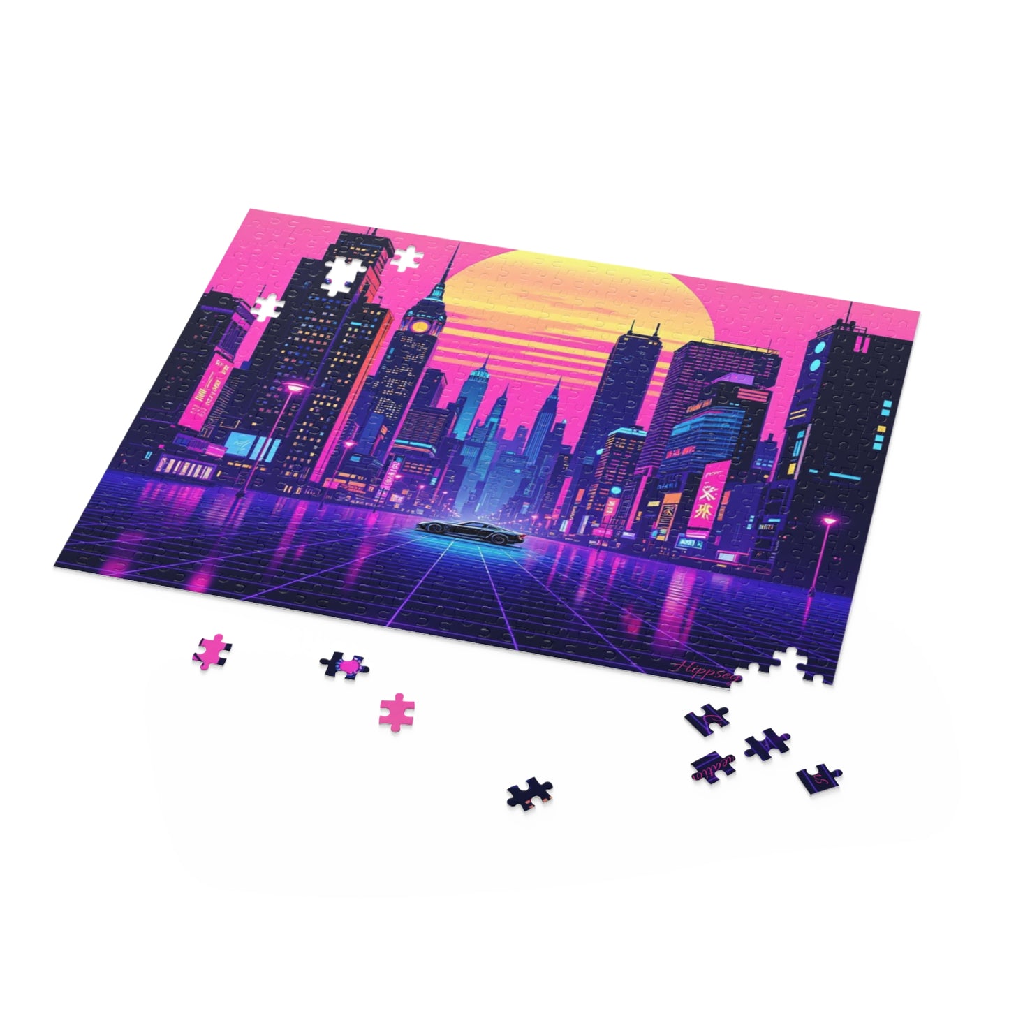 Neon City Puzzle | 120-500 Pieces | Hippsey Creations
