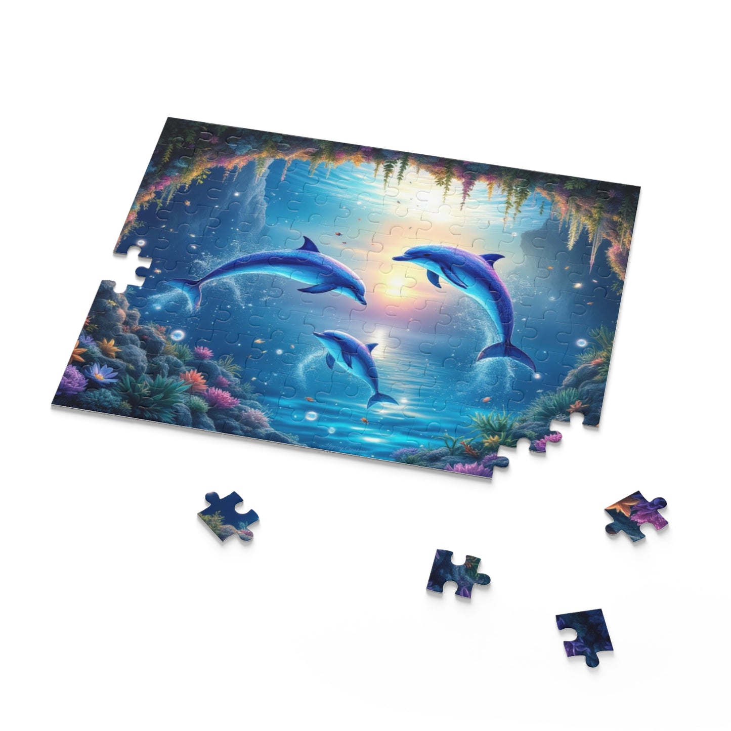 Ocean Bliss Dolphin Puzzle | 120-500 Pieces | Hippsey Creations