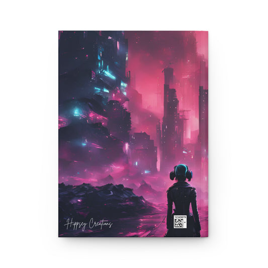 Neon Dreams Hardcover Journal | 5x8 150 Pages | Hippsey Creationsthwave-Inspired Design