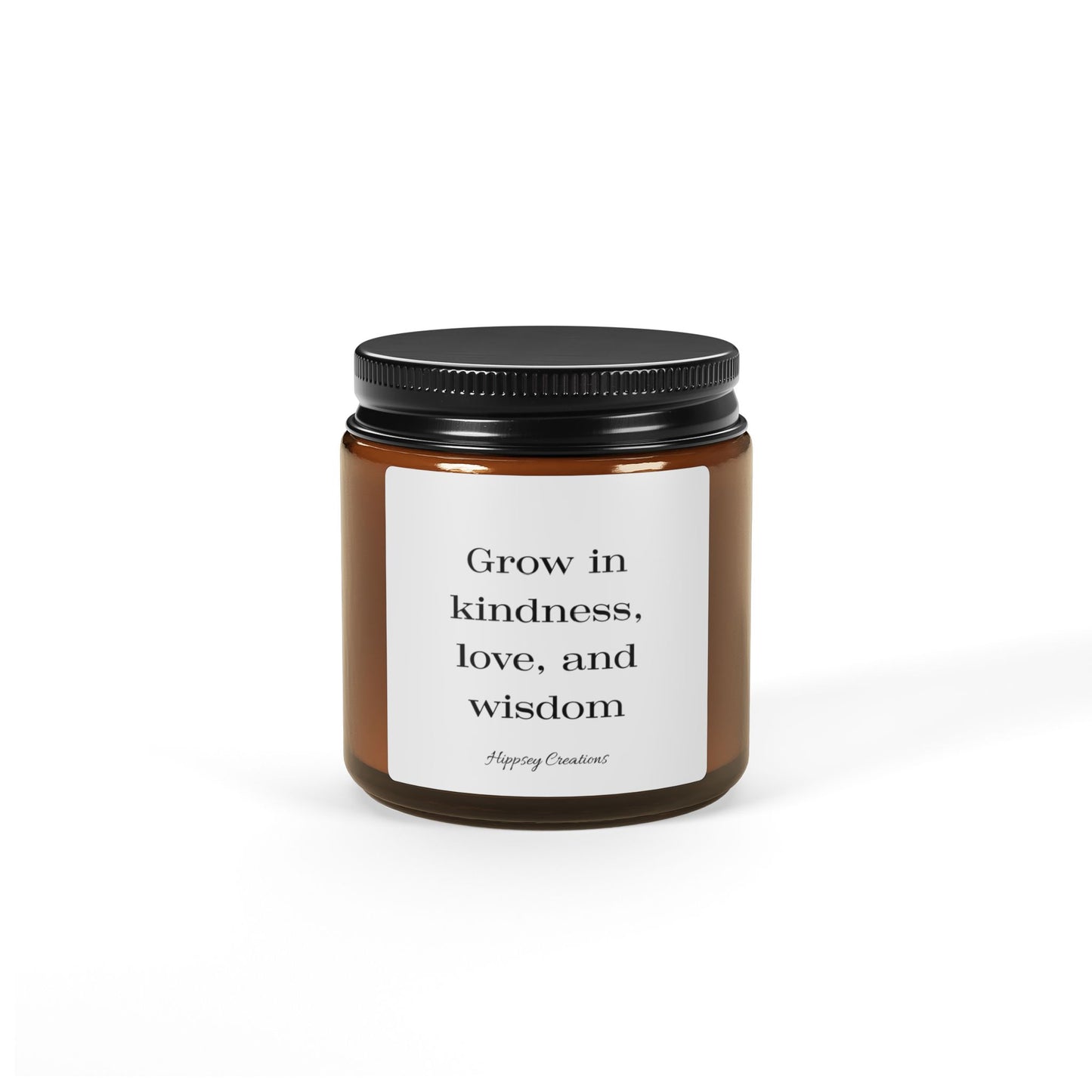 Growth & Wisdom Soy Candle | 4oz & 9oz Amber Glass | Hippsey Creations