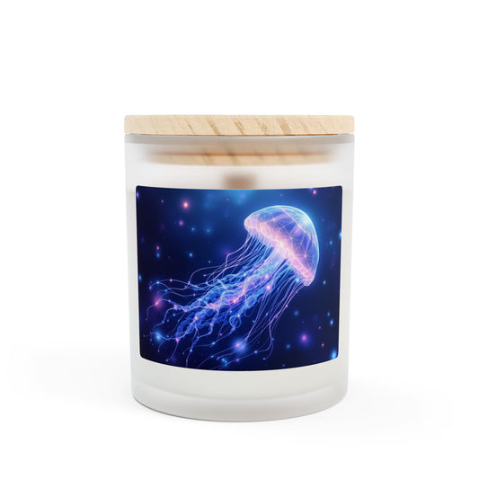Jellyfish Dream Wooden Wick Candle | 11oz Coconut-Soy | Hippsey Creations