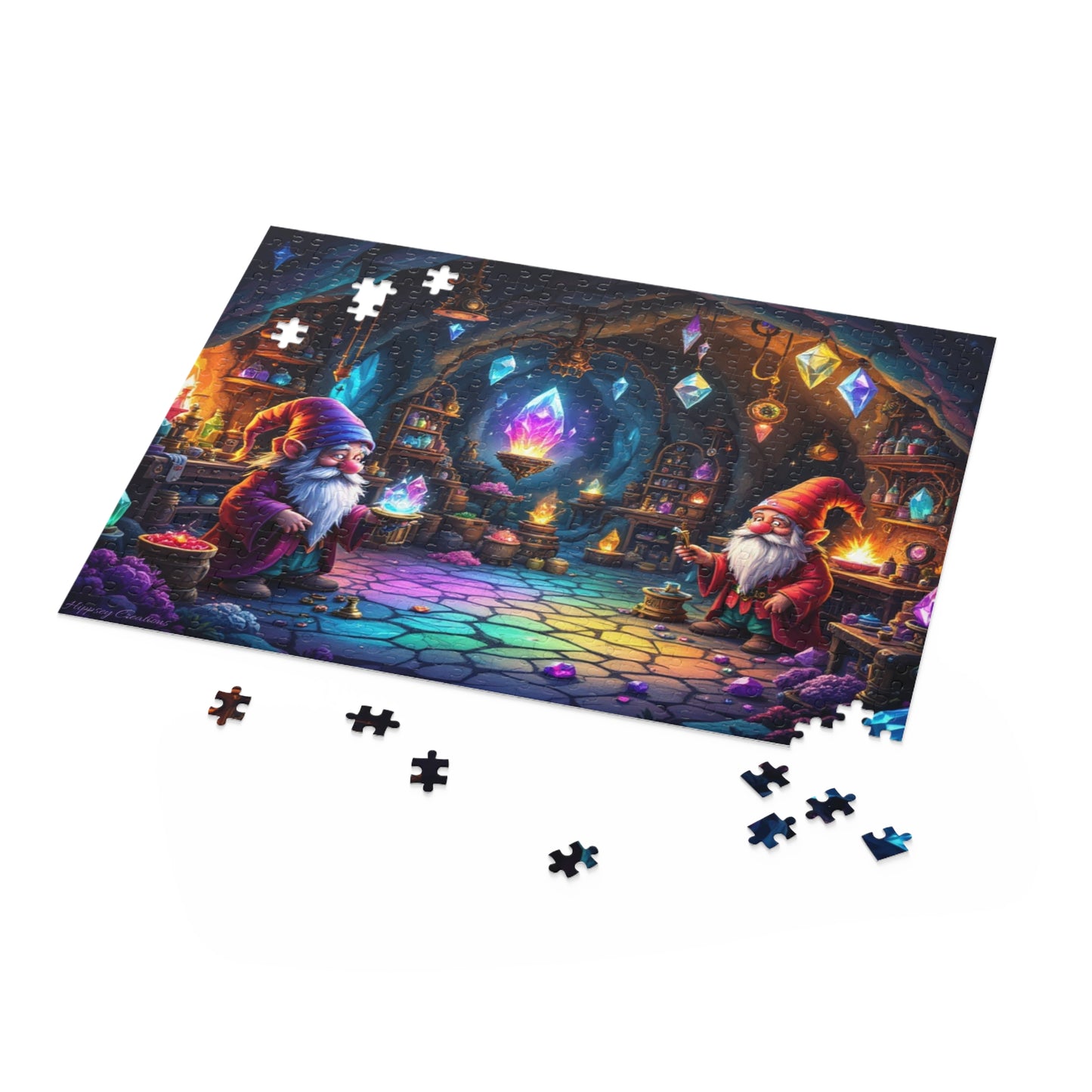 Enchanted Gnome Crystal Puzzle | 120-500 Pieces | Hippsey Creations