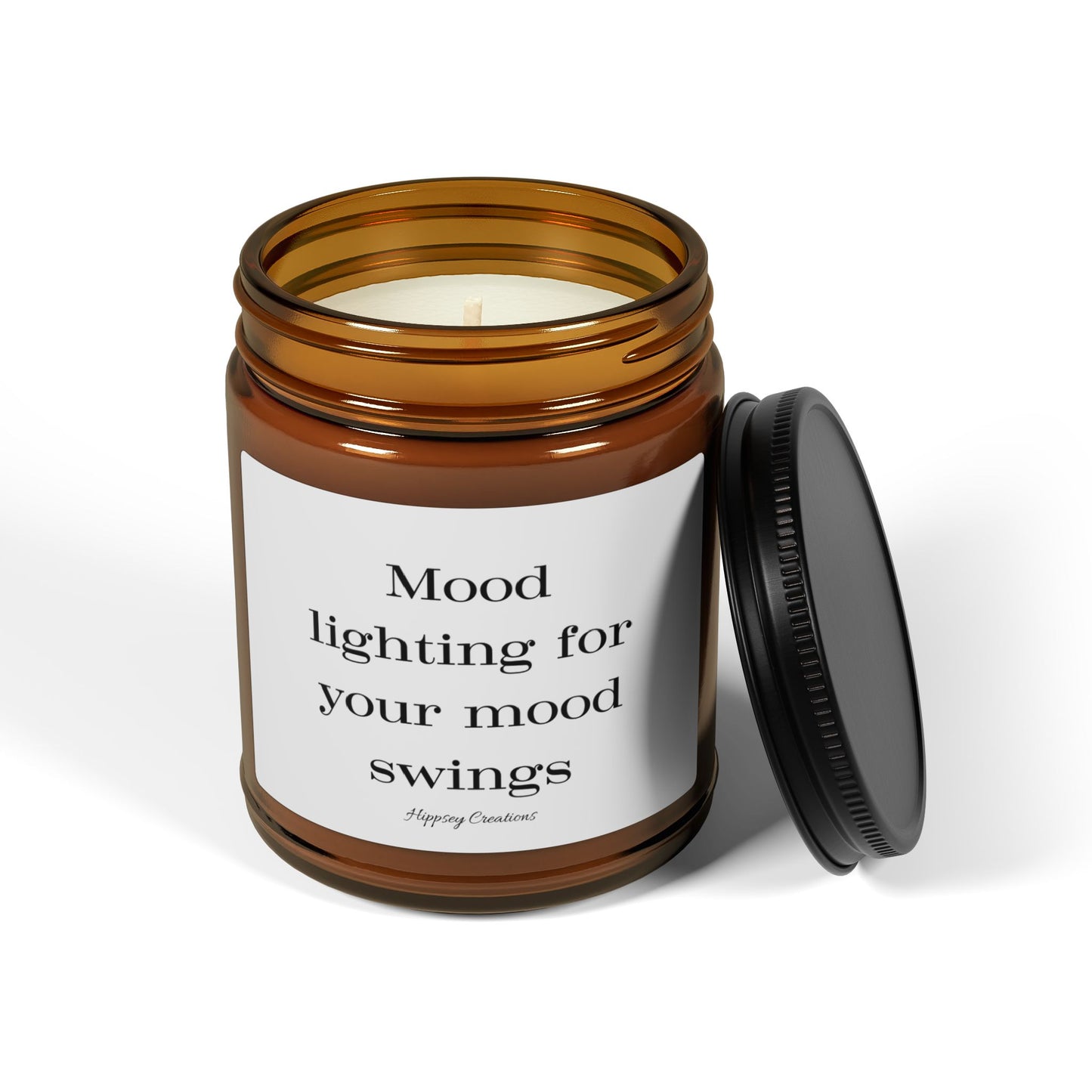 Mood Lighting Aromatherapy Soy Candle | 4oz & 9oz Amber Glass | Hippsey Creations
