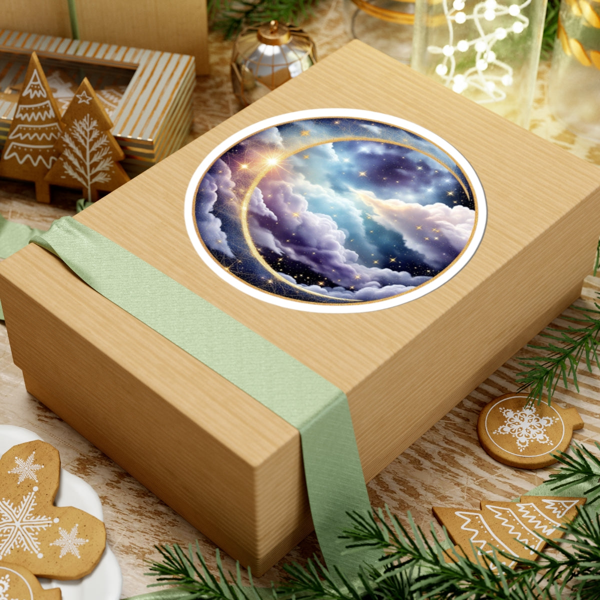 Moonlit Galaxy Sticker | Kiss-Cut Design | Hippsey Creations