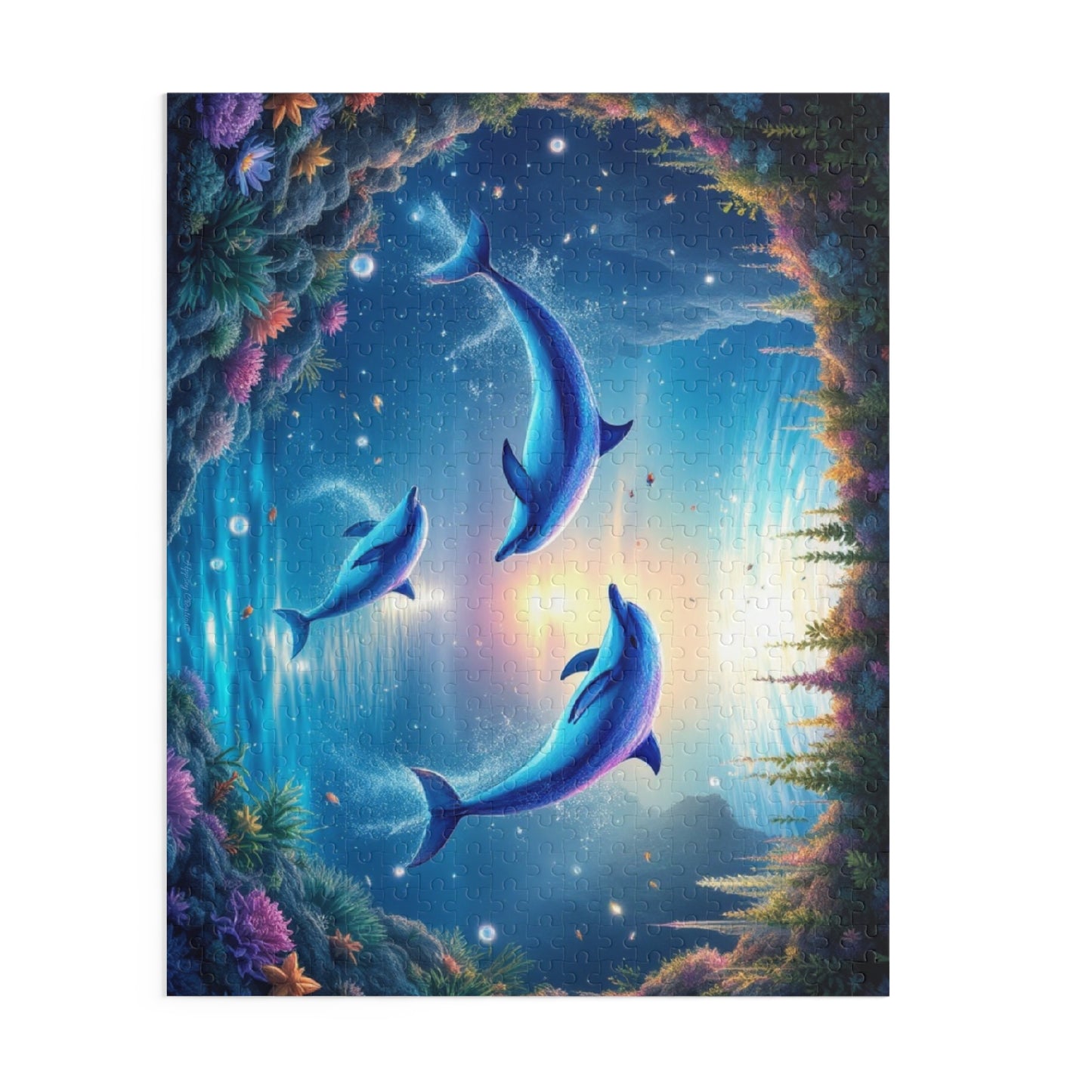 Ocean Bliss Dolphin Puzzle | 120-500 Pieces | Hippsey Creations