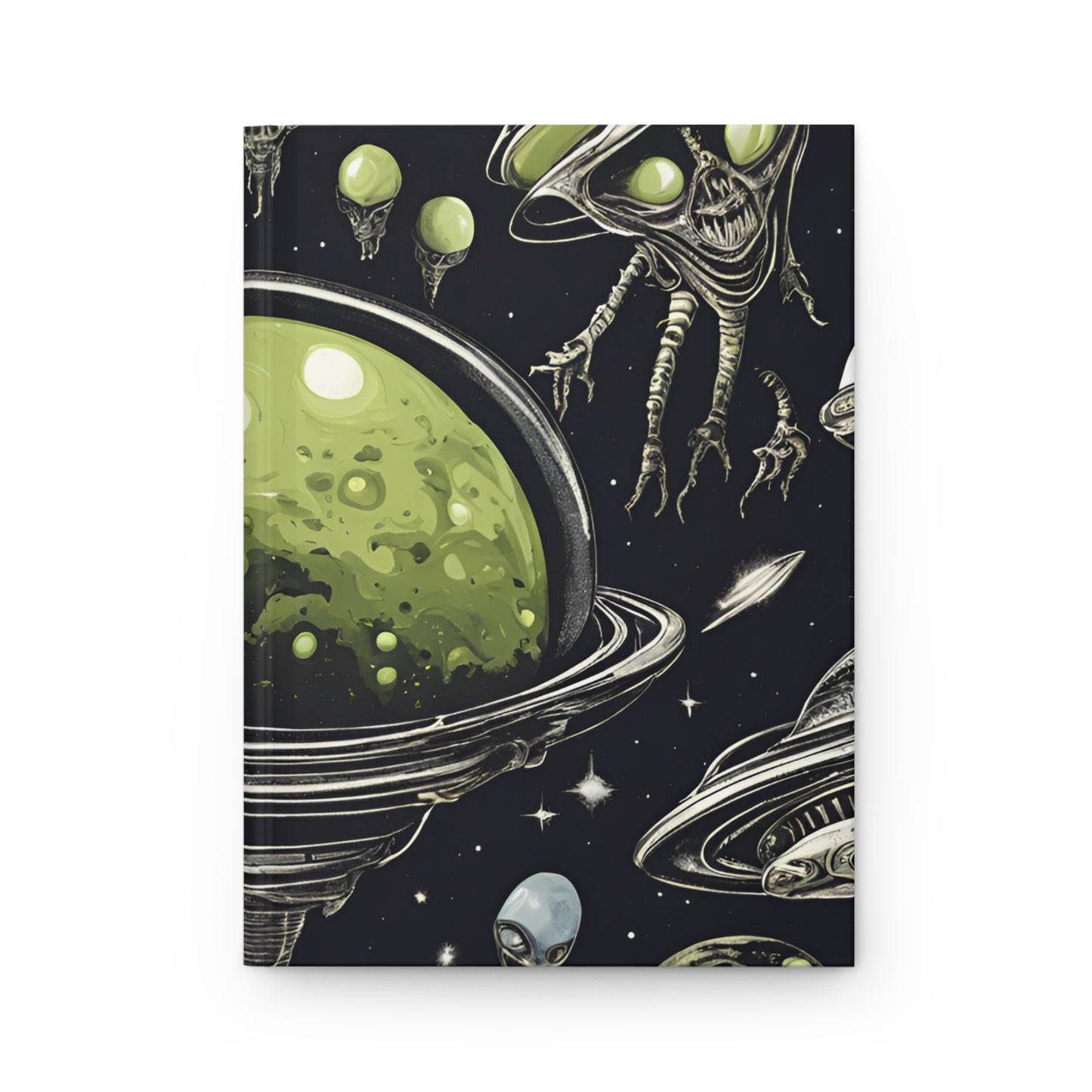 Alien Odyssey Journal – 5x8 Lined Pages, Extraterrestrial Design
