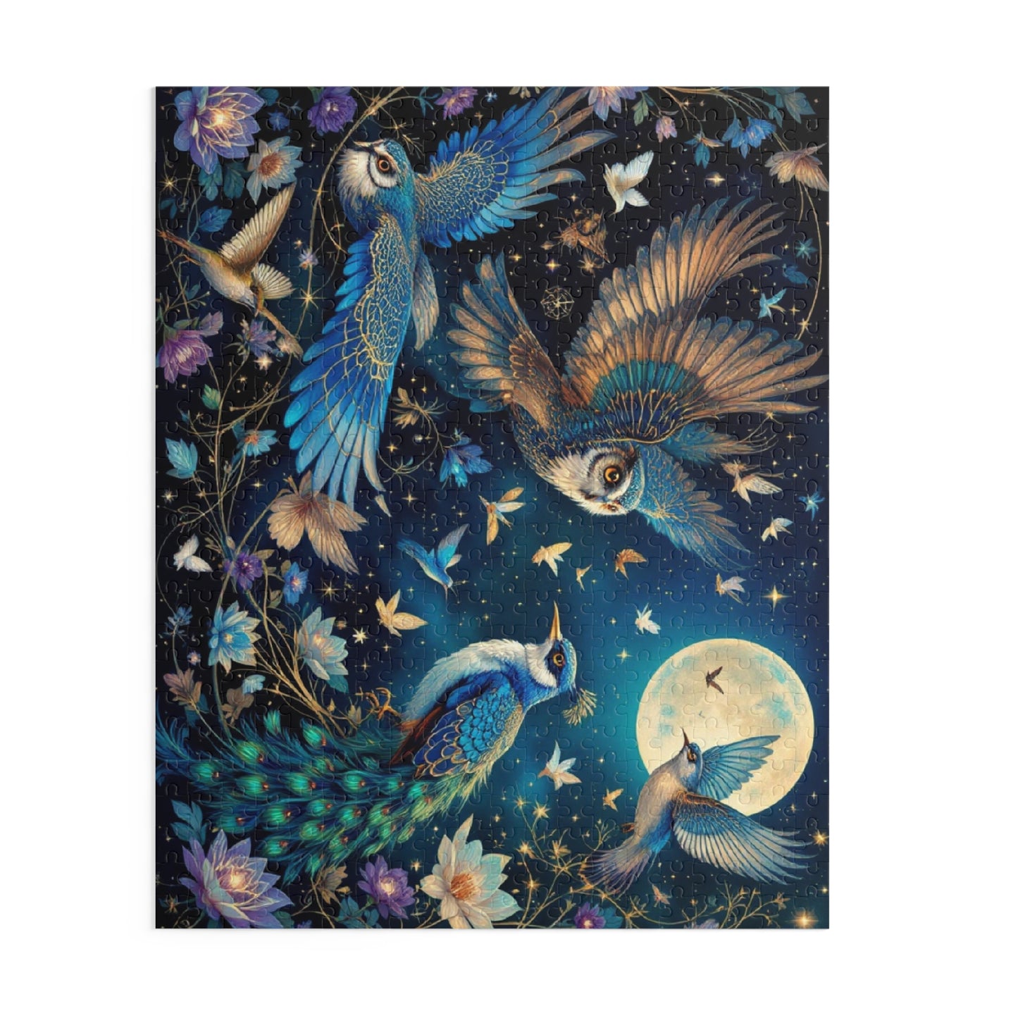 Moonlit Songbird Puzzle | 120-500 Pieces | Hippsey Creations