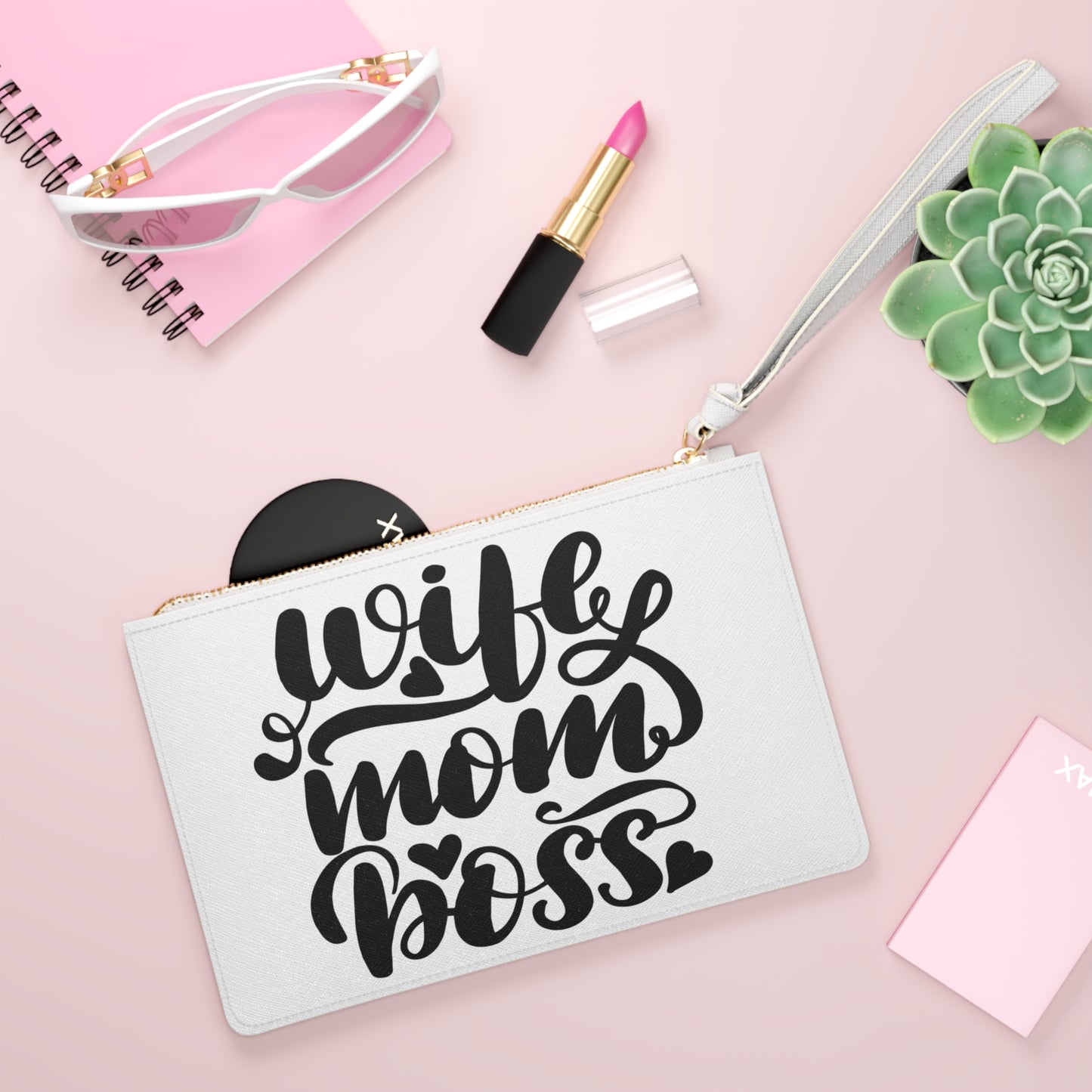 Our Wife Mom Boss Clutch Bag
