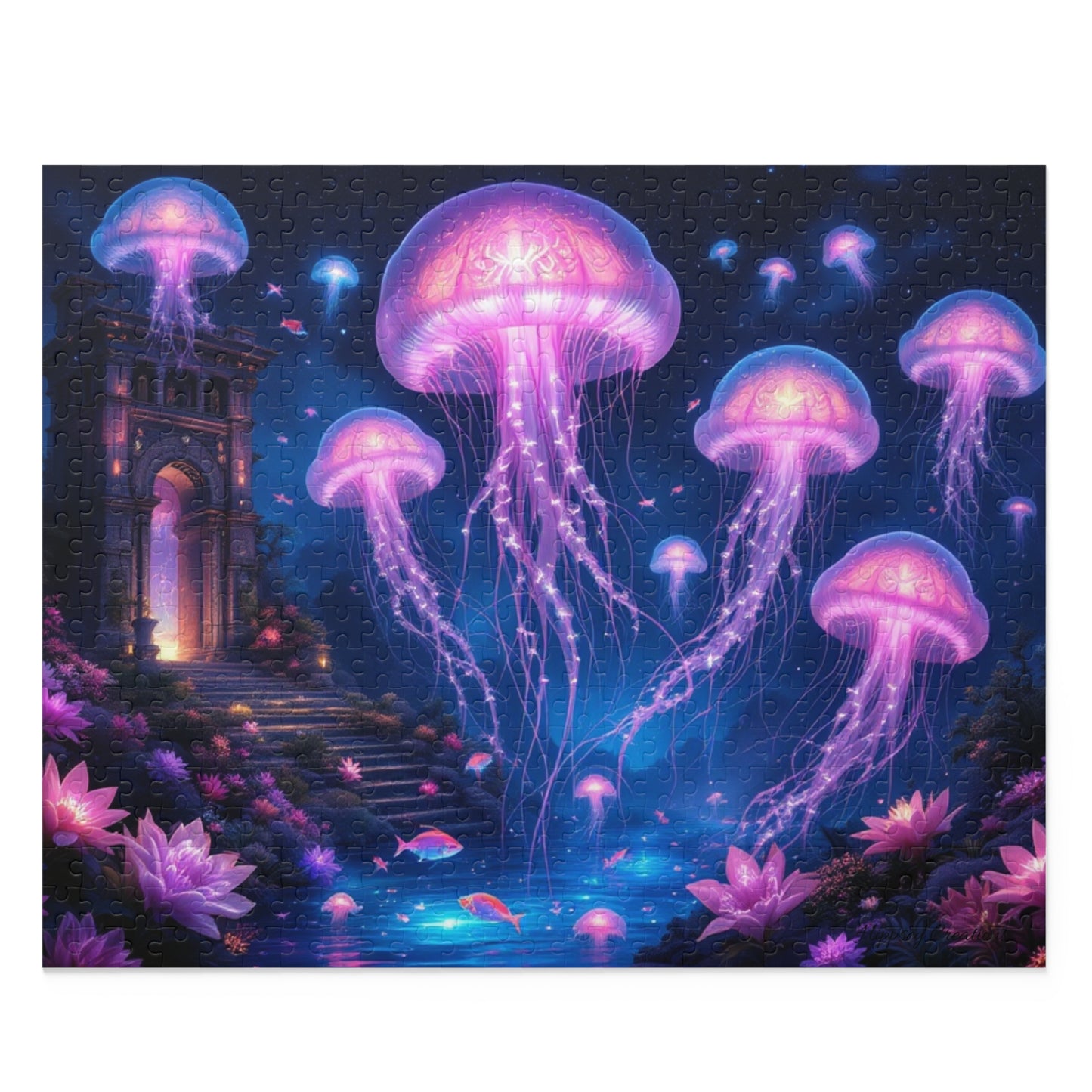 Colorful Jellyfish Puzzle | 120-500 Pieces | Hippsey Creations