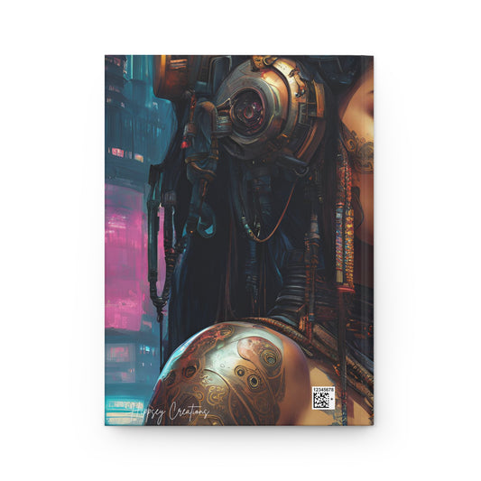 Neon Femme Fatale Journal – 5x8 Lined Pages, Cyberpunk Aesthetic Design