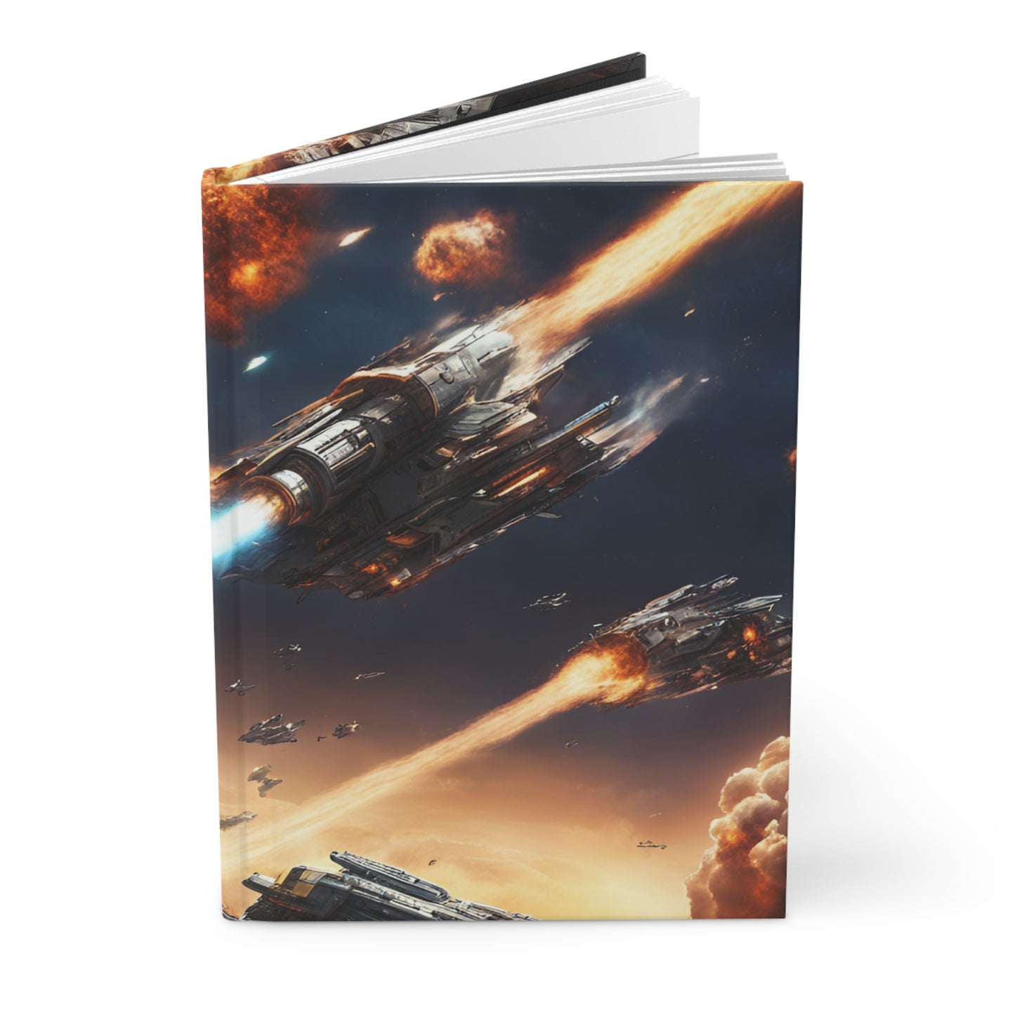 Stellar Fleet Logbook – 5x8 Lined Pages, Spaceship Battle Design