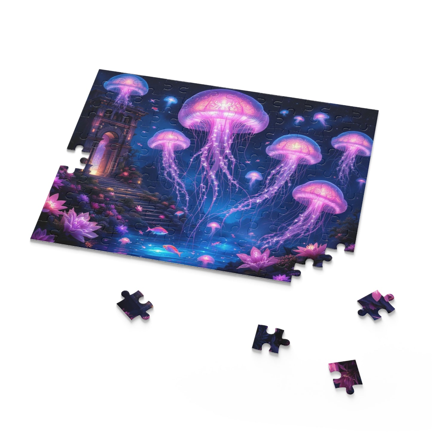 Colorful Jellyfish Puzzle | 120-500 Pieces | Hippsey Creations