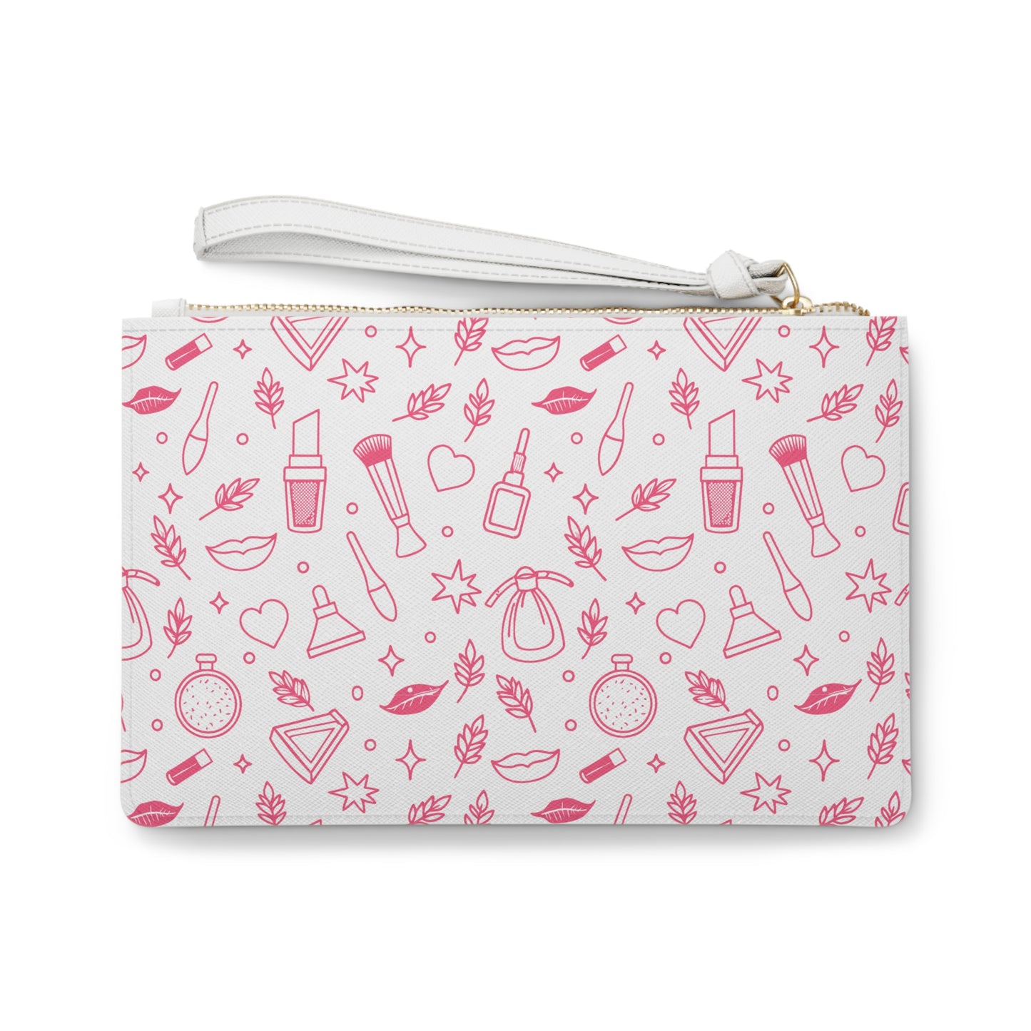 Pink Glam Studio But First Nails Clutch Bag | Vegan Leather | Hippsey Creations
