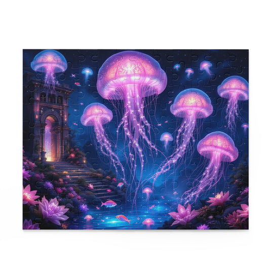 Colorful Jellyfish Puzzle | 120-500 Pieces | Hippsey Creations