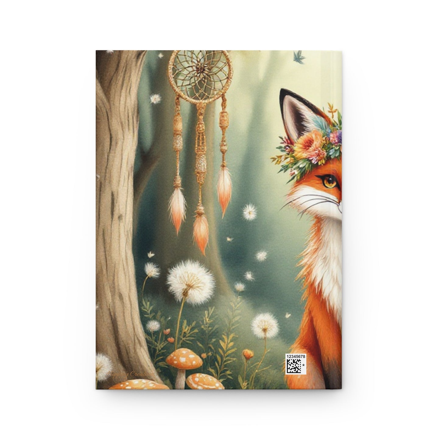Whimsical Fox Hardcover Journal | 5x8 150 Pages | Hippsey CreationsDesign | Hippsey Creations